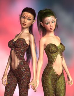 Breena, Ella and Bodysuit for Genesis 8 Female