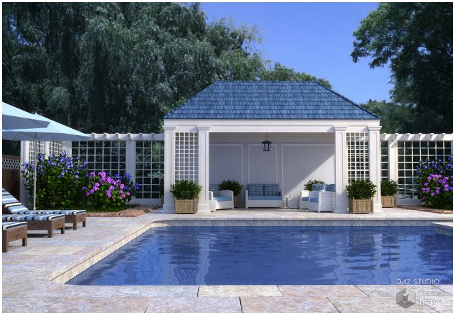 Click here to see preview images for "Pool Scene for Poser and DAZ Studio" Pool Scene for Poser and DAZ Studio