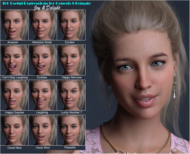 Click here to see preview images for "IG 100 Useful Expressions for Genesis 8 Female" IG 100 Useful Expressions for Genesis 8 Female