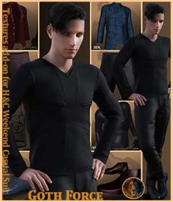 Goth Force for H&C Weekend Casual Suit for Genesis 8 Male