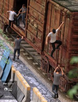 Parkside Boxcar Poses for Genesis 8 Male
