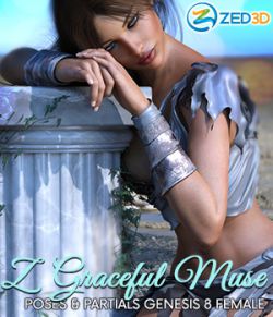 Z Graceful Muse- Poses and Partials for Genesis 8 Female