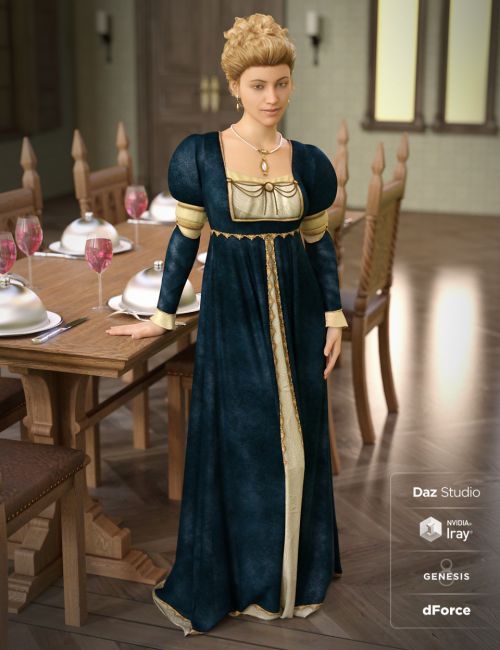 Click here to see preview images for "dForce Renaissance Dress for Genesis 8 Female(s)" dForce Renaissance Dress for Genesis 8 Female(s)