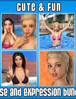 Cute & Fun Pose and Expression Bundle For G3F & G8F