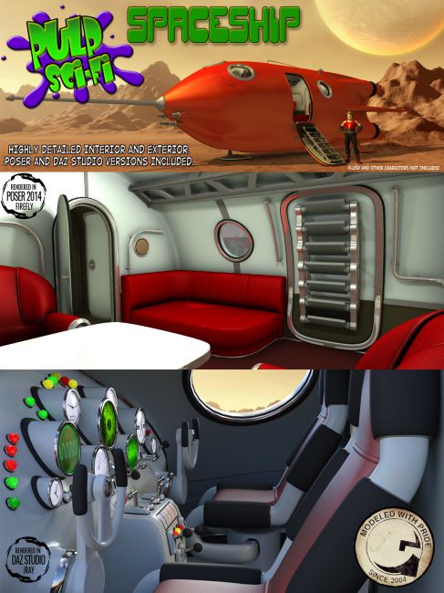 Click here to see preview images for "Pulp Sci-Fi Spaceship" Pulp Sci-Fi Spaceship