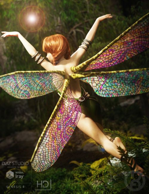 Click here to see preview images for "Natural Fae Wings for Genesis 8" Natural Fae Wings for Genesis 8