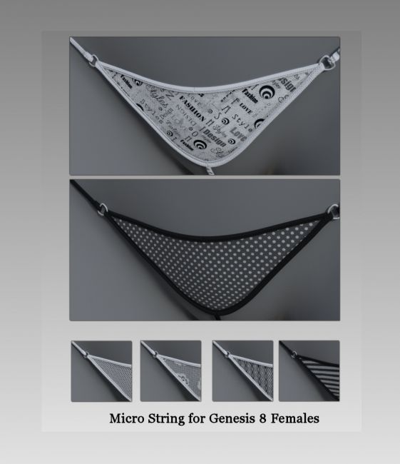 Click here to see preview images for "Micro String for Genesis 8 Female" Micro String for Genesis 8 Female