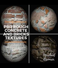 PBR Rough Concrete and Bricks Textures- MR