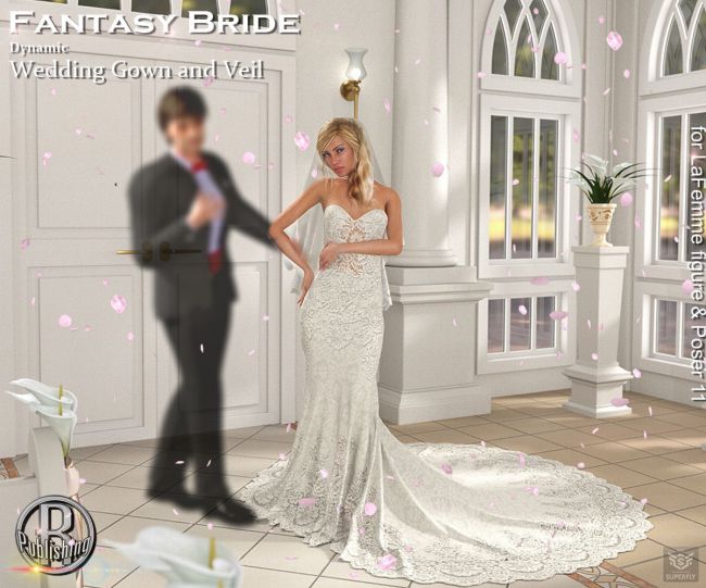 Click here to see preview images for "RP Dynamic Fantasy Bride for Poser" RP Dynamic Fantasy Bride for Poser