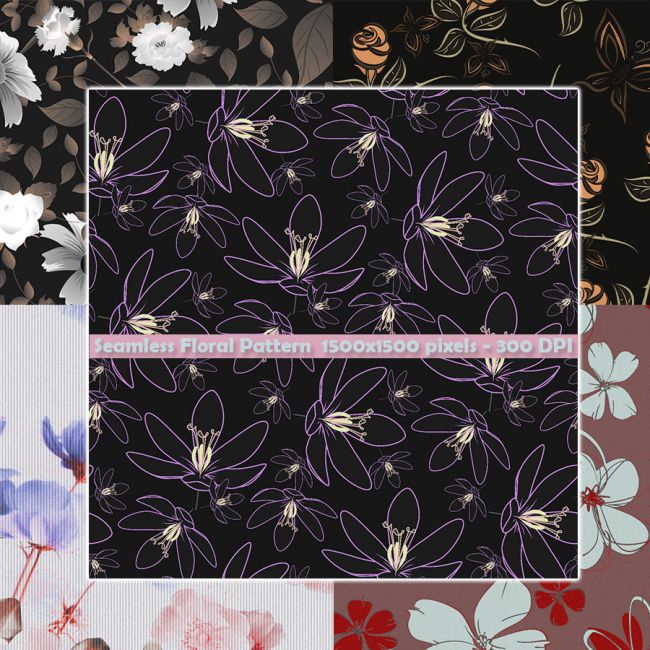 Click here to see preview images for "Seamless Floral Patterns" Seamless Floral Patterns