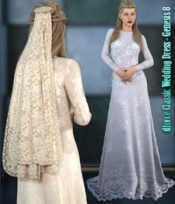 dforce- Classic Wedding Dress- Genesis 8