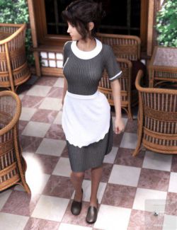 dForce Retro Waitress Uniform for Genesis 8 Female(s)