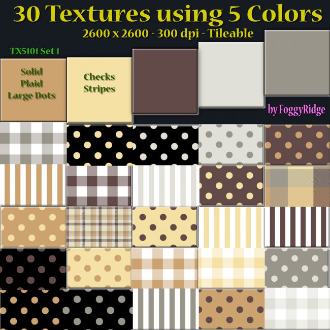 Click here to see preview images for "Texture Pack TX5101 Set 1" Texture Pack TX5101 Set 1