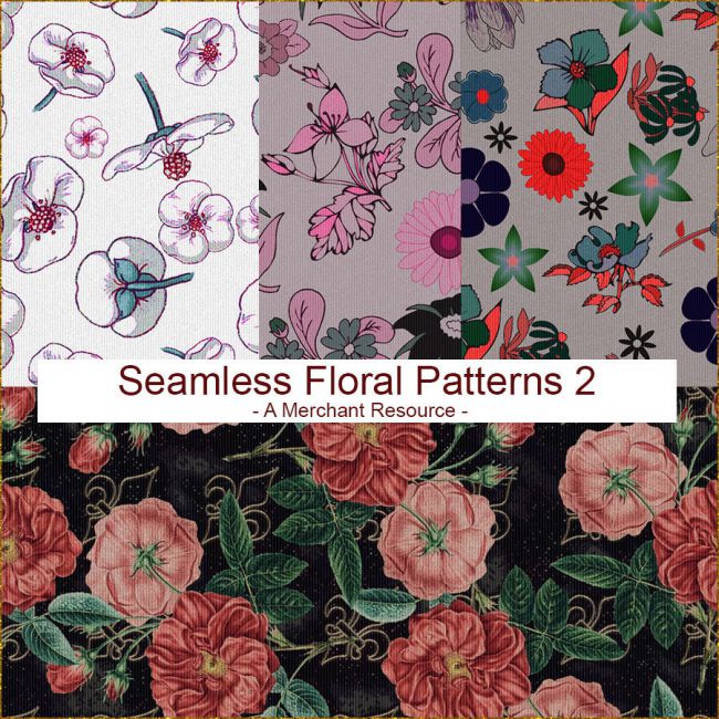 Click here to see preview images for "Seamless Floral Patterns 2" Seamless Floral Patterns 2