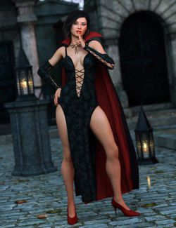 dForce Vampiress Outfit and Poses For Genesis 8 Female(s)