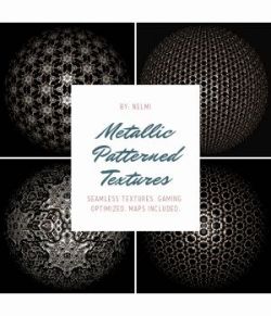 12 Metallic Patterned Textures- Merchant Resource