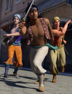 Ali Baba dForce Clothing and Hair for Genesis 8 Male(s)