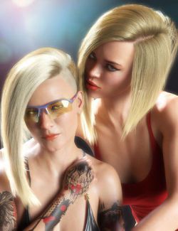 dForce Side Bob Hair for Genesis 8 Female(s)