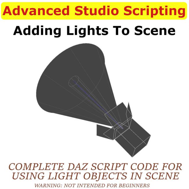 Click here to see preview images for "ADVANCED STUDIO SCRIPTING, Adding Lights To Scene in Daz Studio" ADVANCED STUDIO SCRIPTING, Adding Lights To Scene in Daz Studio