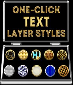 One-Click TEXT PS Layer Styles