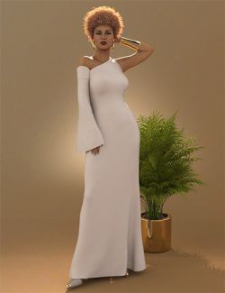 dForce One Sleeve Dress for Leisa 8 and Genesis 8 Female(s)
