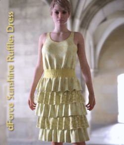 dForce Sunshine Ruffles Dress for G8F