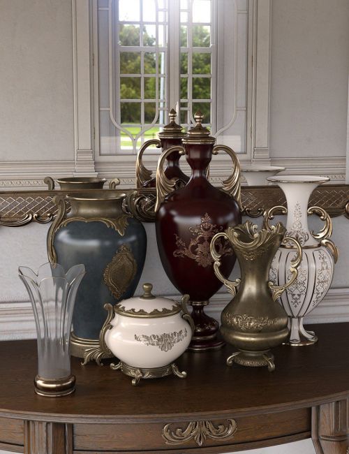 Click here to see preview images for "Rococo Vases Iray" Rococo Vases Iray