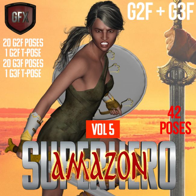 Click here to see preview images for "SuperHero Amazon for G2F and G3F Volume 5" SuperHero Amazon for G2F and G3F Volume 5