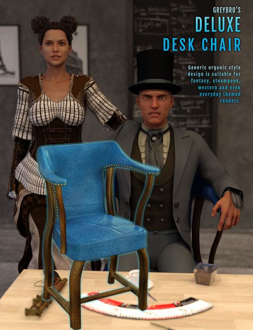 Click here to see preview images for "Greybro's Deluxe Desk Chair with Poses" Greybro's Deluxe Desk Chair with Poses