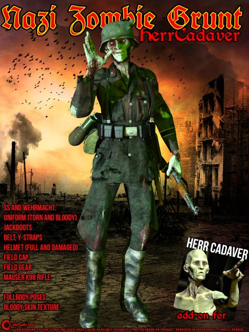 Click here to see preview images for "Nazi Zombie Grunt for HerrCadaver" Nazi Zombie Grunt for HerrCadaver