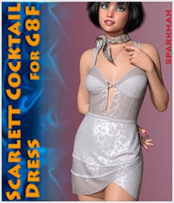 dForce Scarlett Cocktail Dress for Genesis 8 Females