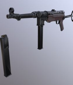 Submachine Gun mp 38 40 3d model-Extended License