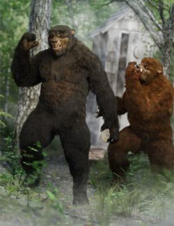 Bear Clan with dForce Hair for Genesis 8 Male