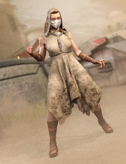 dForce CB Dystopian Dream Clothing Set for Genesis 8 Female(s)