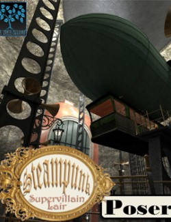 Steampunk Supervillain Lair for Poser