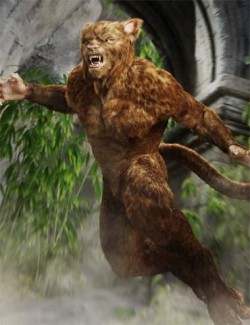 Cat Beast with dForce Hair for Genesis 8 Male