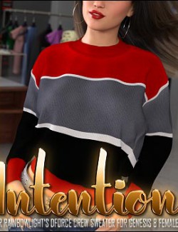 Intention for dForce Crew Sweater for Genesis 8 Female(s)