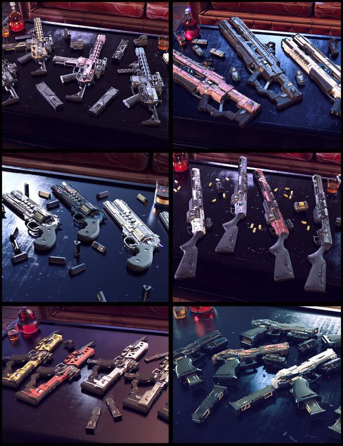 Click here to see preview images for "Cyberpunk Weapon Bundle" Cyberpunk Weapon Bundle