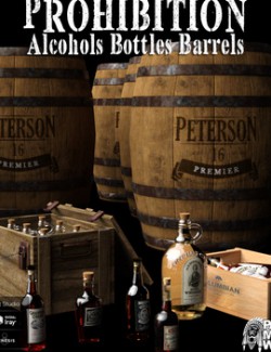 Prohibition Alcohols Bottles Barrels for DS