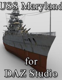 USS Maryland BB-46 for DAZ Studio