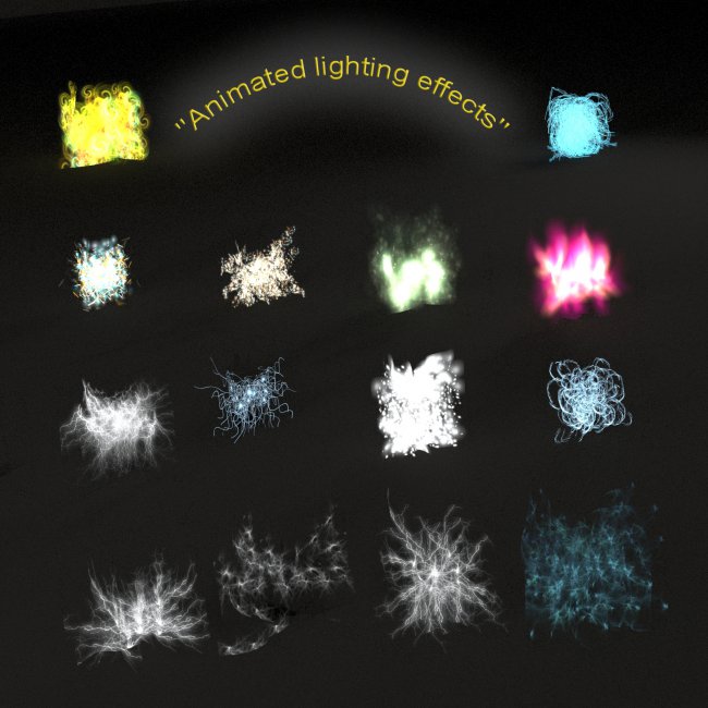 Click here to see preview images for "Animated lighting effects" Animated lighting effects