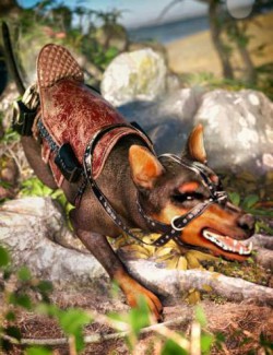 dForce Saddle for Daz Dog 8