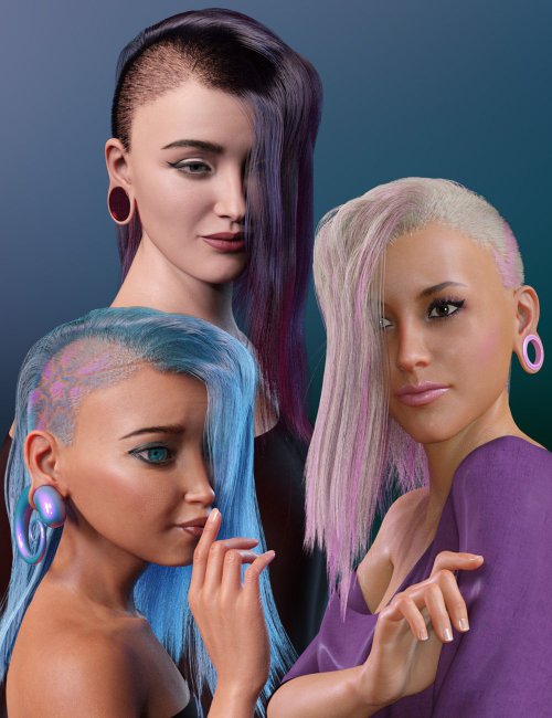 Click here to see preview images for "WD Salon: Side Shave Shag dForce Hair for Genesis 8.1 Female" WD Salon: Side Shave Shag dForce Hair for Genesis 8.1 Female