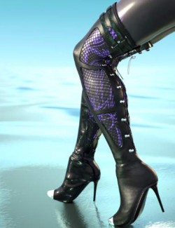Drow Mercenary Boots for Genesis 8 Females