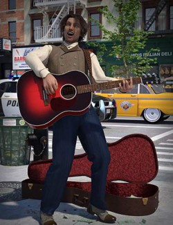 Acoustic Guitar and Poses for Genesis 8