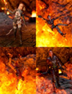 Terror Beneath Fire Mountain Poses