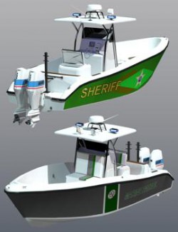 Marine Interceptor Boat for Poser