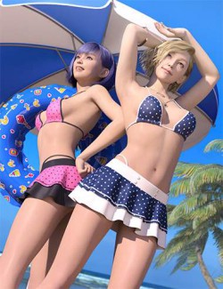 SVM's Triangle Bikini and dForce Swim Skirt for Genesis 8 and 8.1 Females