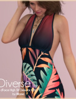 Diverse for dForce High Slit Dress