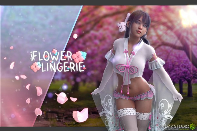 Click here to see preview images for "dForce Flower Lingerie G8F" dForce Flower Lingerie G8F